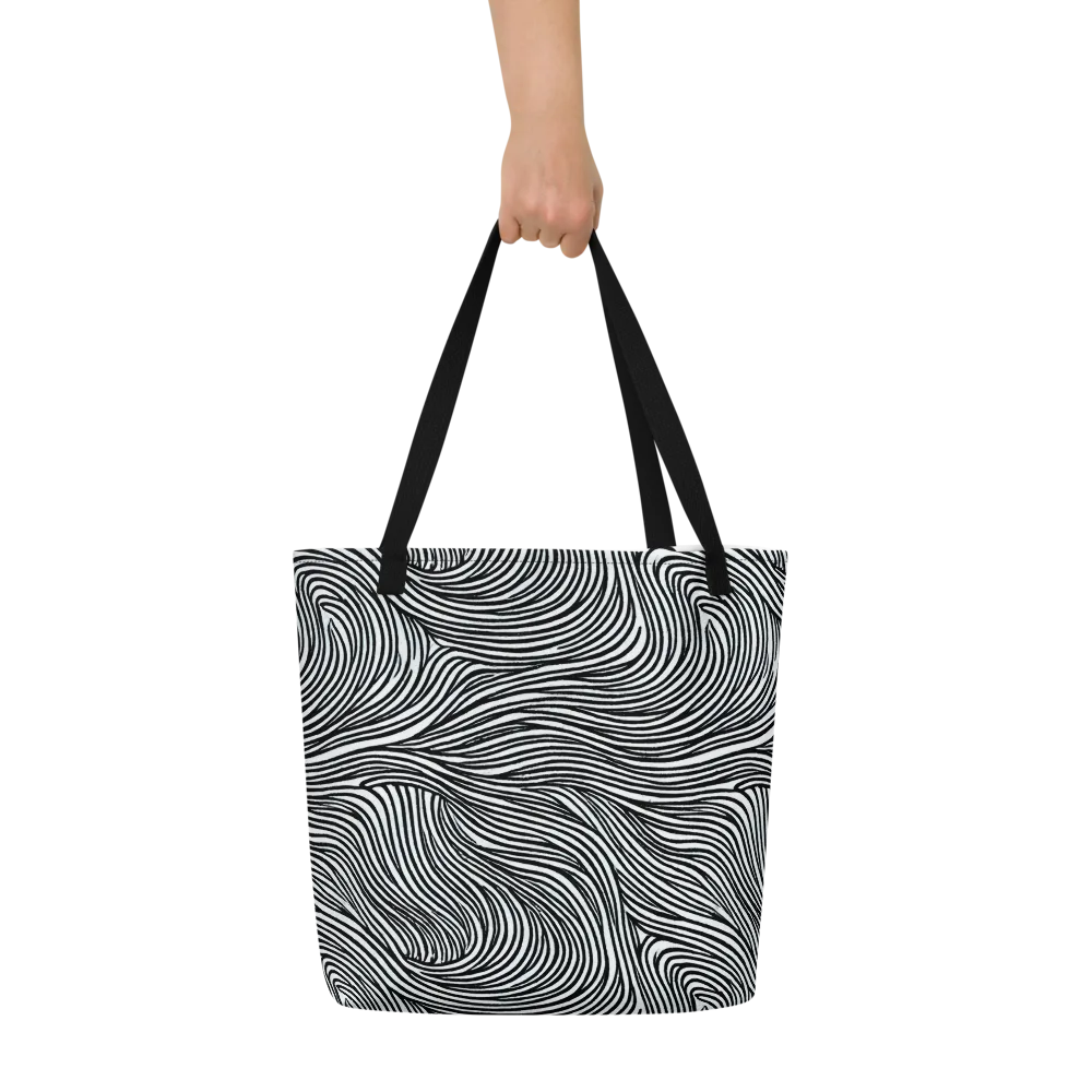 Ink Current on Large Tote Bag W/ Pocket — Front