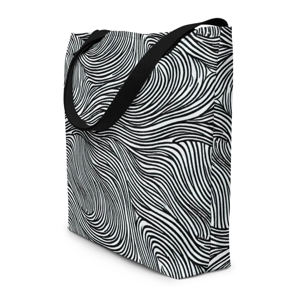 Ink Current on Large Tote Bag W/ Pocket — Front
