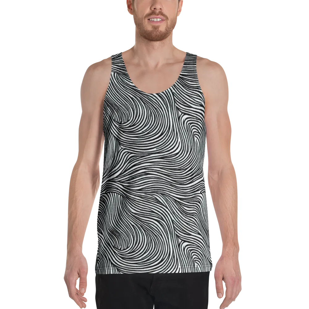 Ink Current on Men's Tank Top — Front