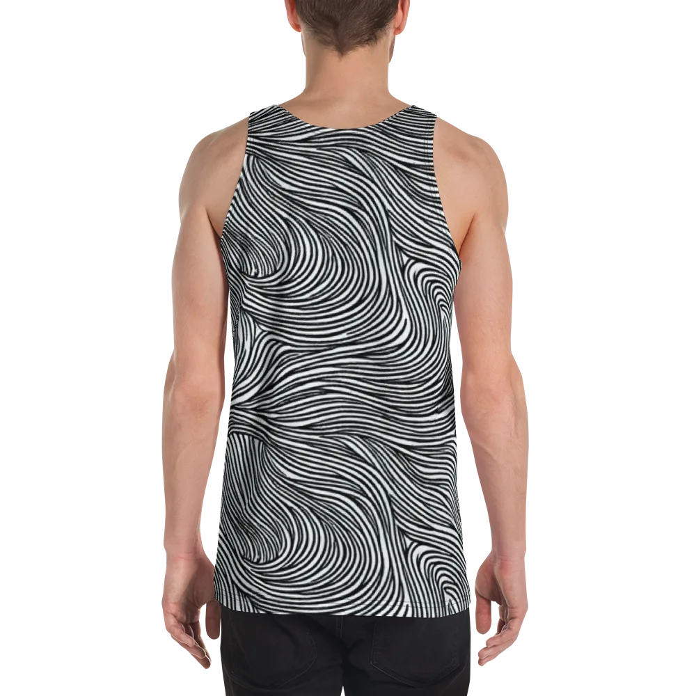 Ink Current on Men's Tank Top — Back