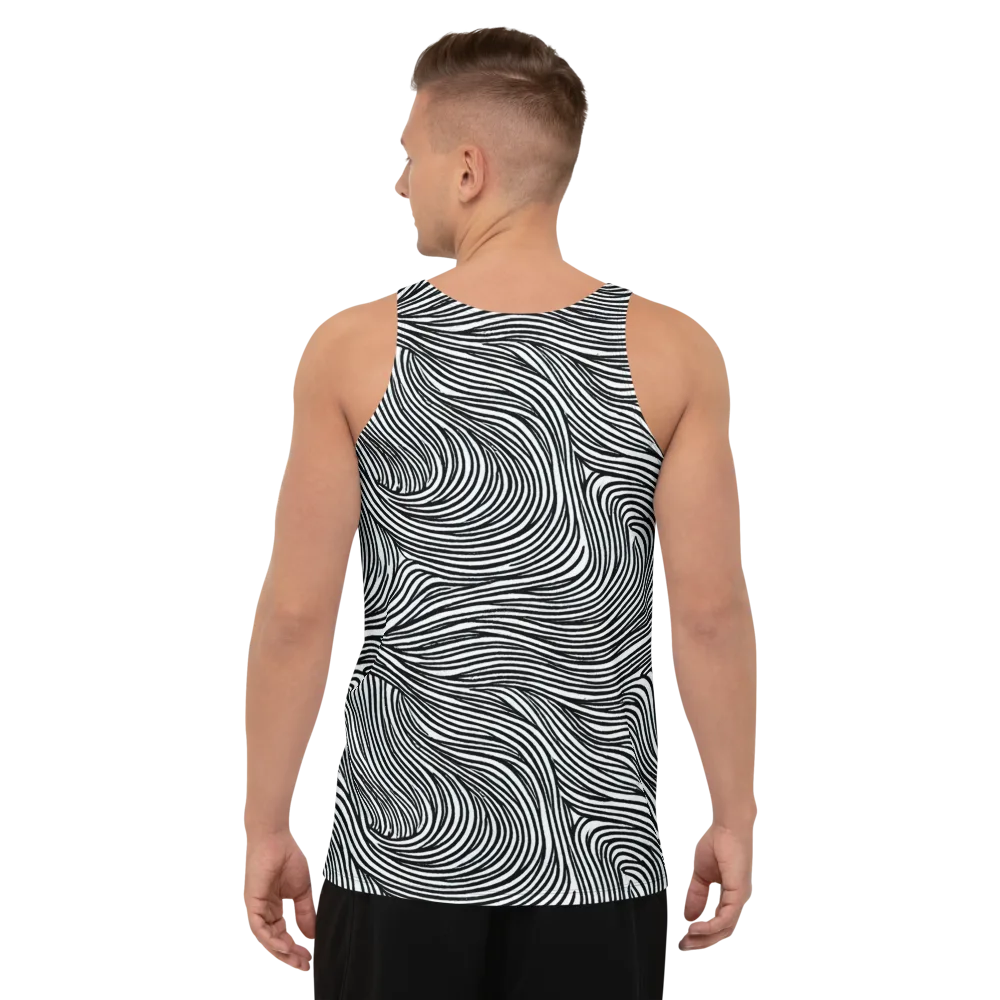 Ink Current on Men's Tank Top — Back