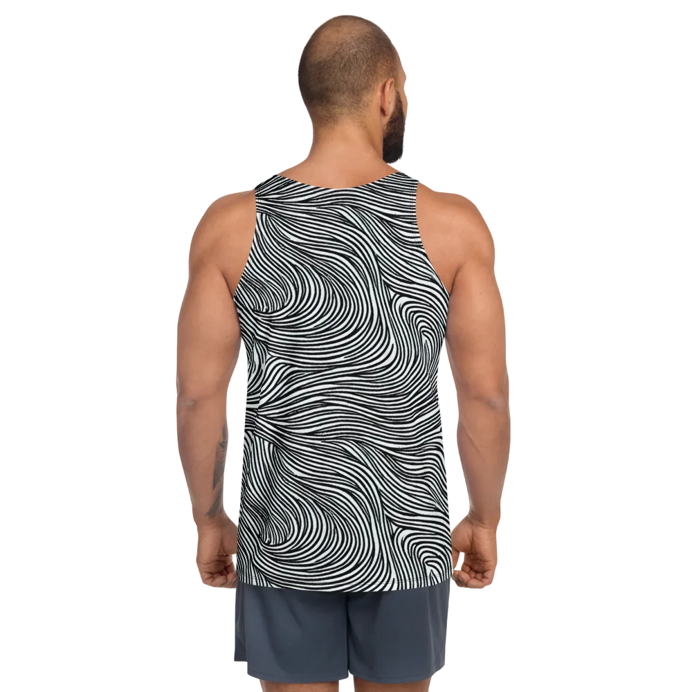 Ink Current on Men's Tank Top — Back