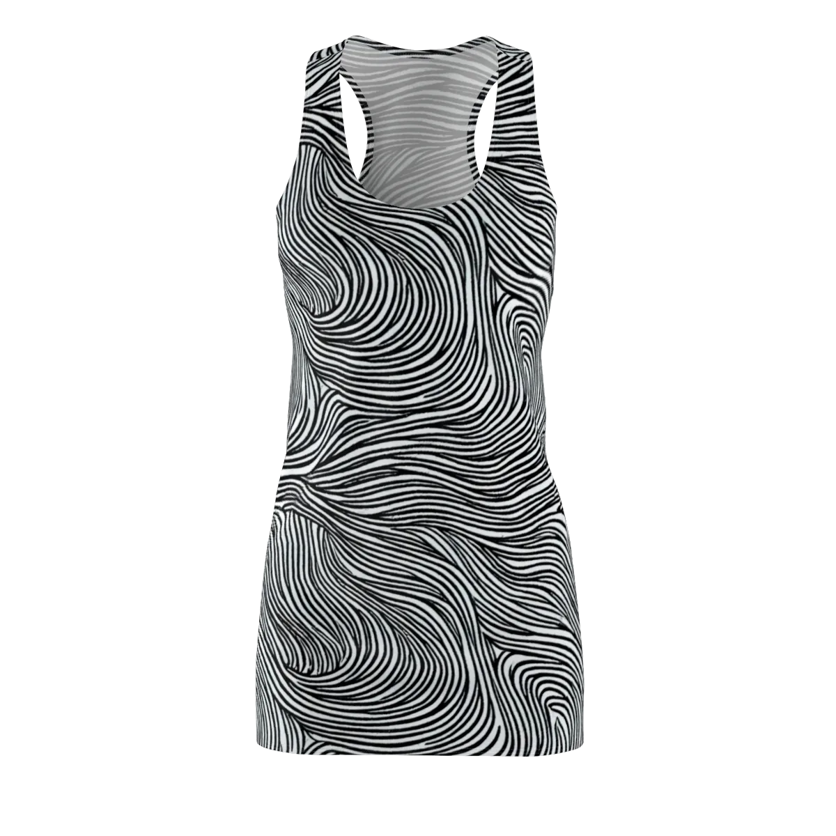 Ink Current on Racerback Dress — Front