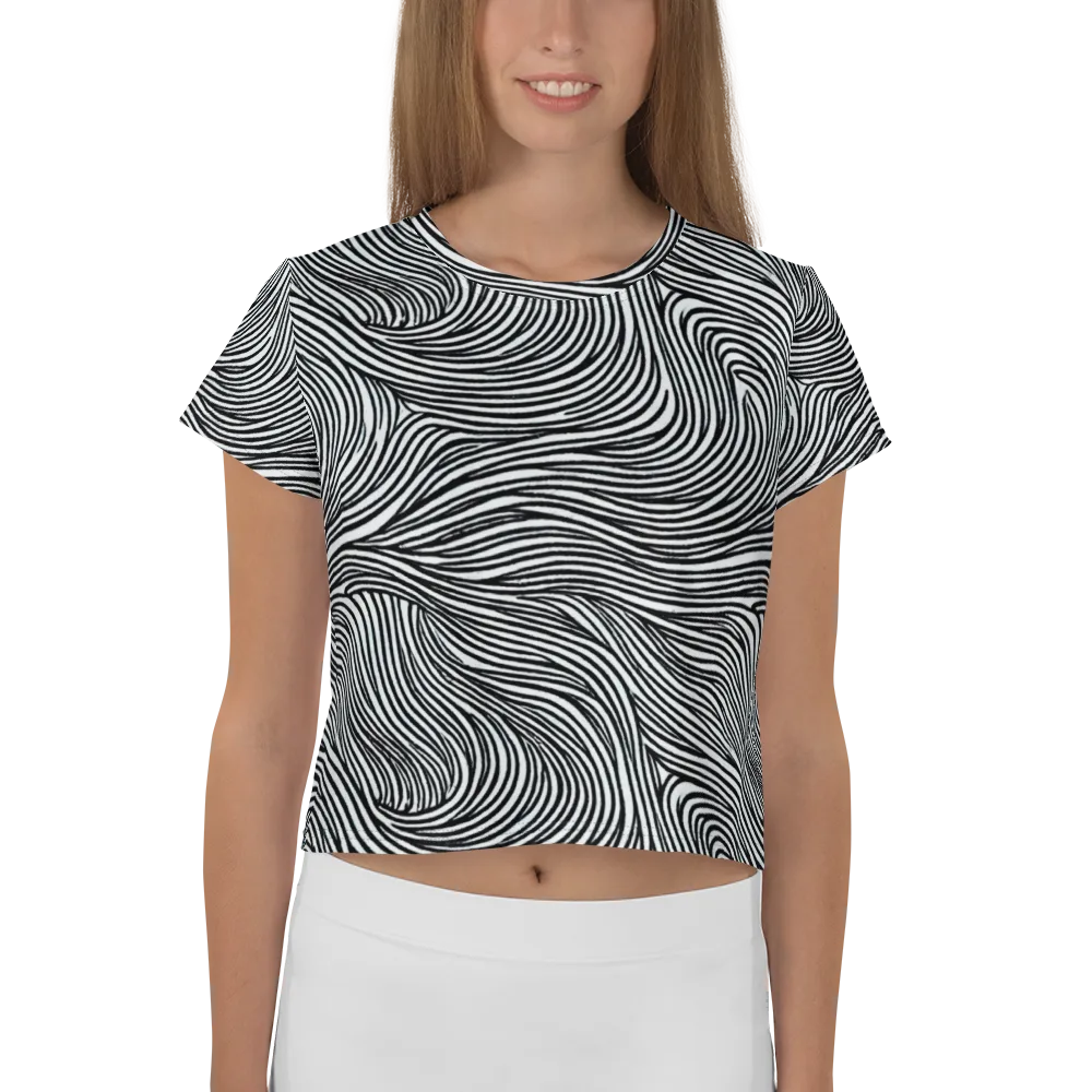 Ink Current on Crop Tee — Front