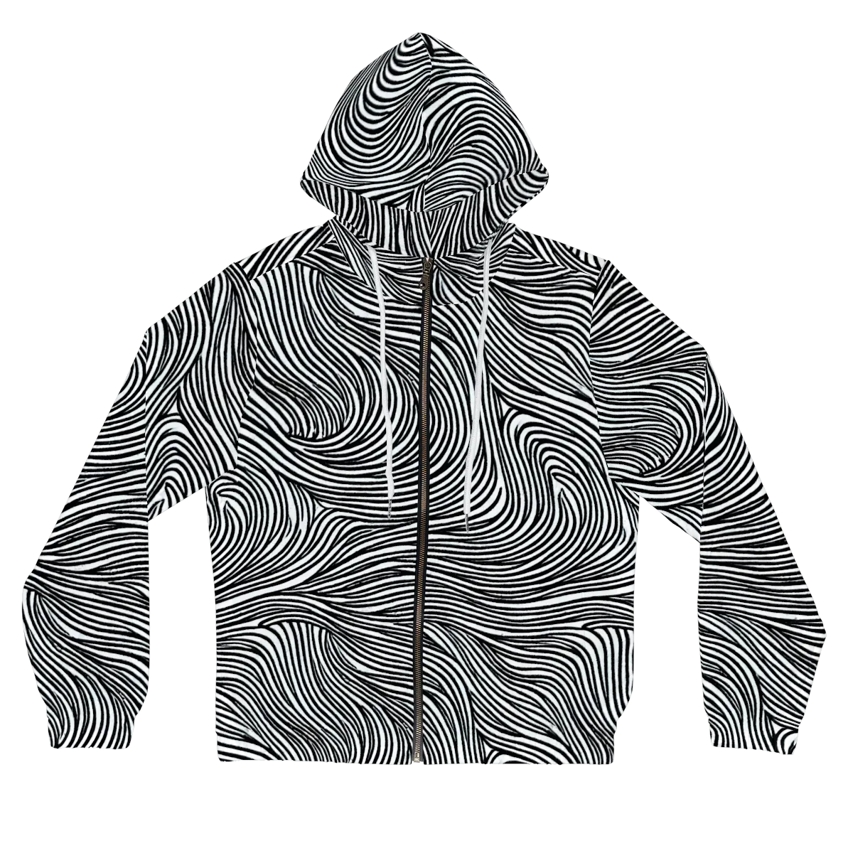 Ink Current on Women's Full-Zip Hoodie — Front