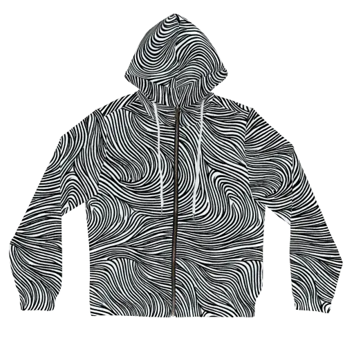 Ink Current on a Women's Full-Zip Hoodie