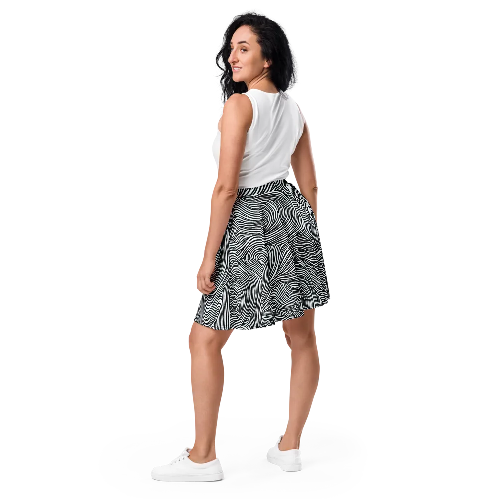 Ink Current on Skater Skirt — Back