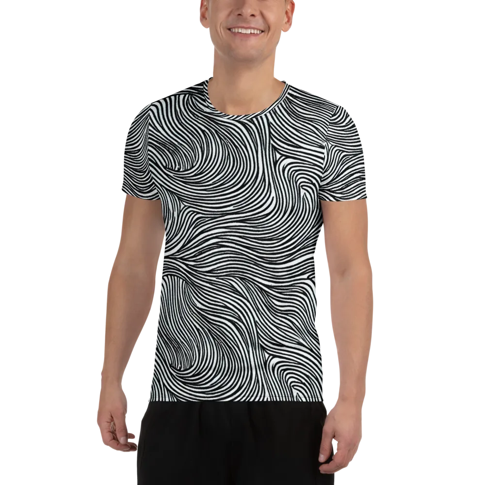 Ink Current on Men's Athletic T-Shirt — Front