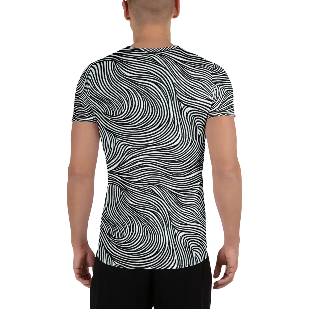 Ink Current on Men's Athletic T-Shirt — Back