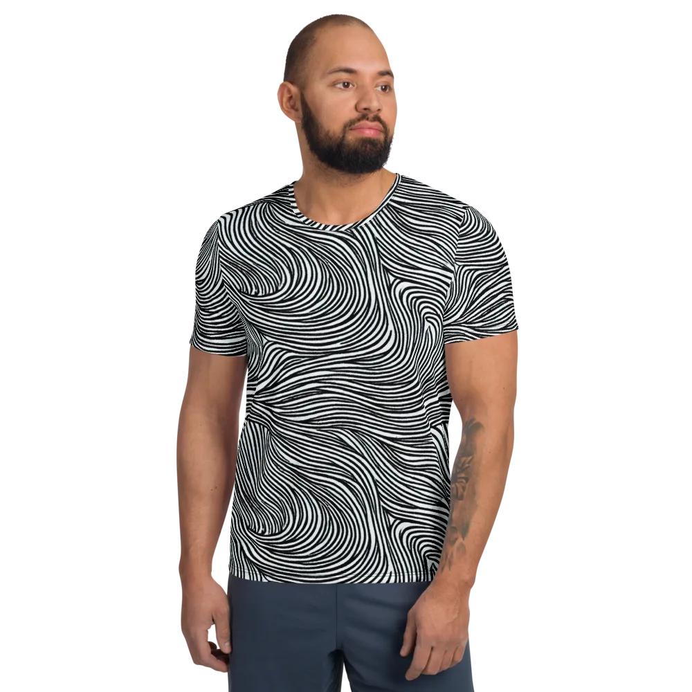 Ink Current on Men's Athletic T-Shirt — Front