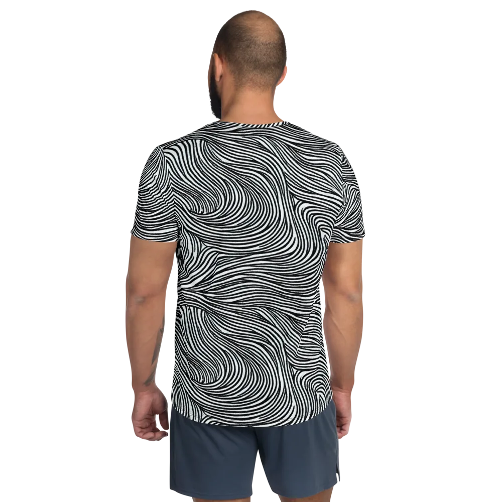 Ink Current on Men's Athletic T-Shirt — Back