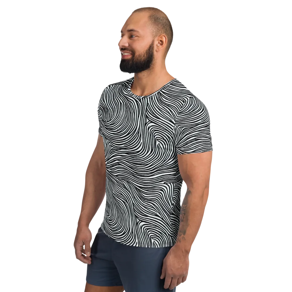 Ink Current on Men's Athletic T-Shirt — Left