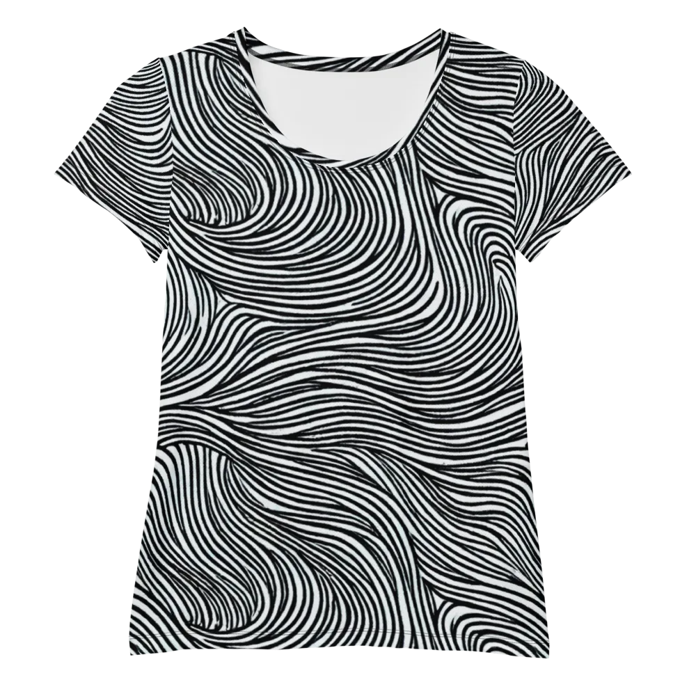 Ink Current on Women's Athletic T-Shirt — Front