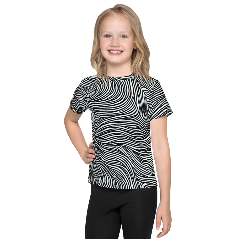 Ink Current on Kids Crew Neck T-Shirt — Front