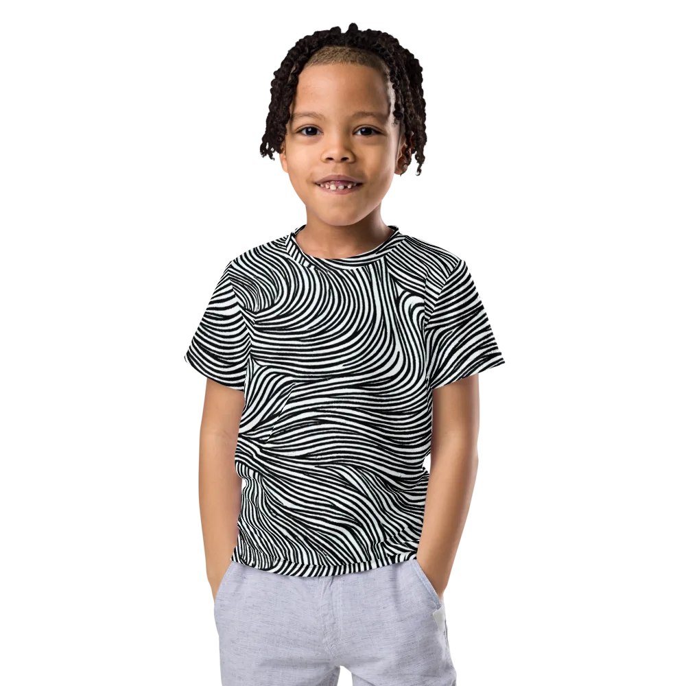 Ink Current on Kids Crew Neck T-Shirt — Front