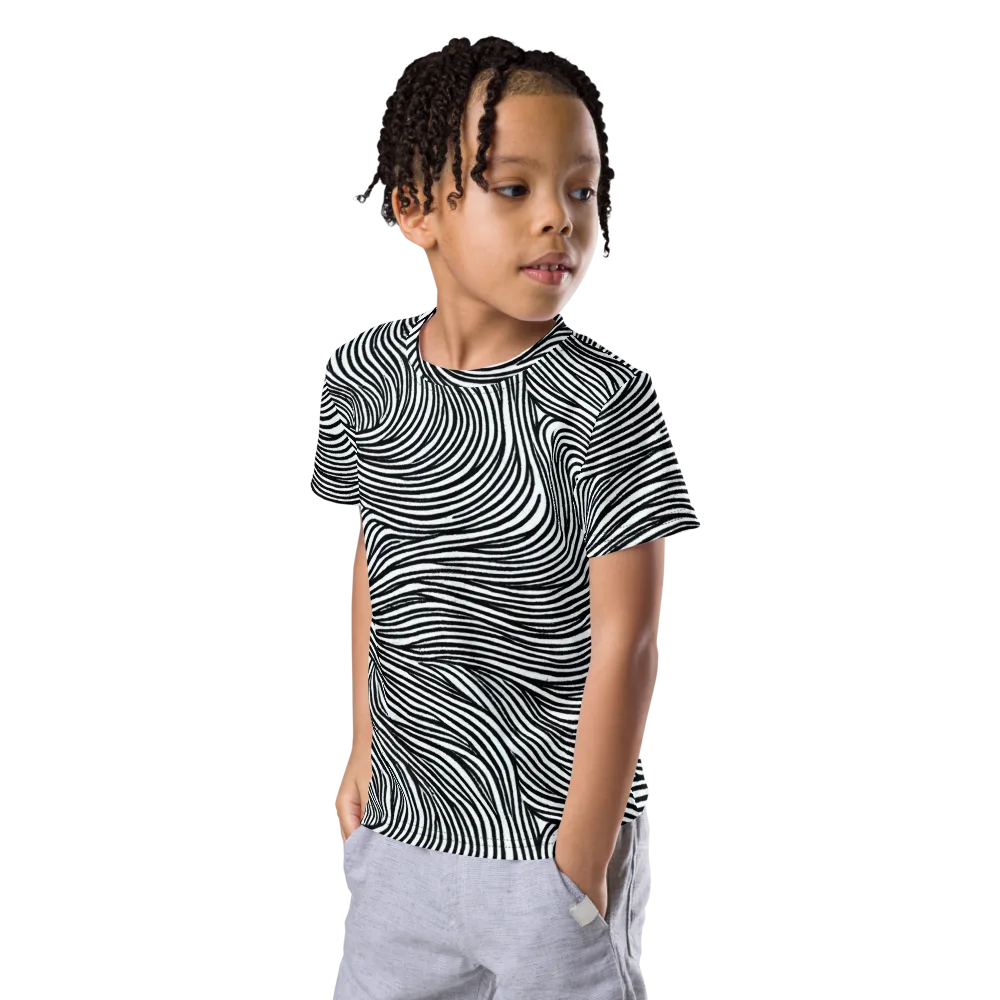 Ink Current on Kids Crew Neck T-Shirt — Left Front