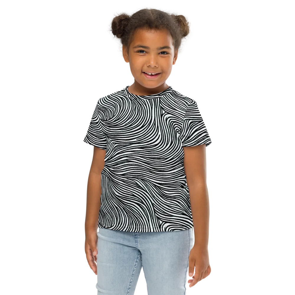 Ink Current on Kids Crew Neck T-Shirt — Front
