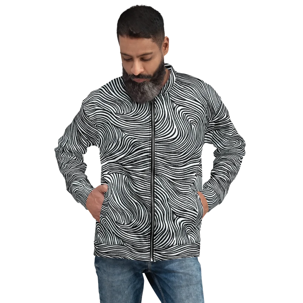 Ink Current on Bomber Jacket — Front