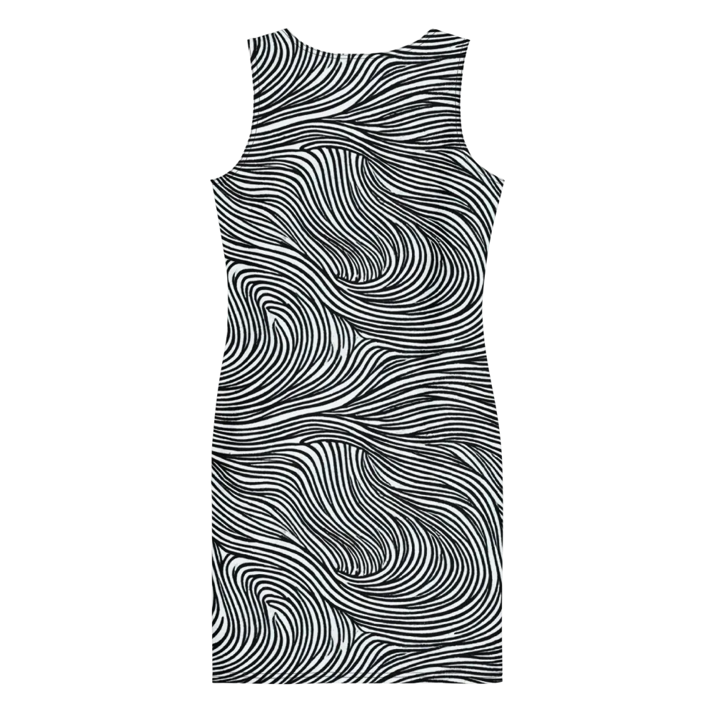 Ink Current on Bodycon Dress — Back