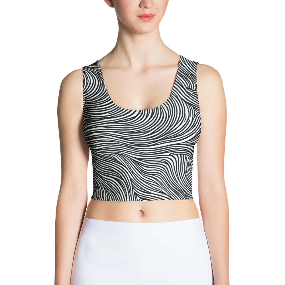 Ink Current on Crop Top — Front