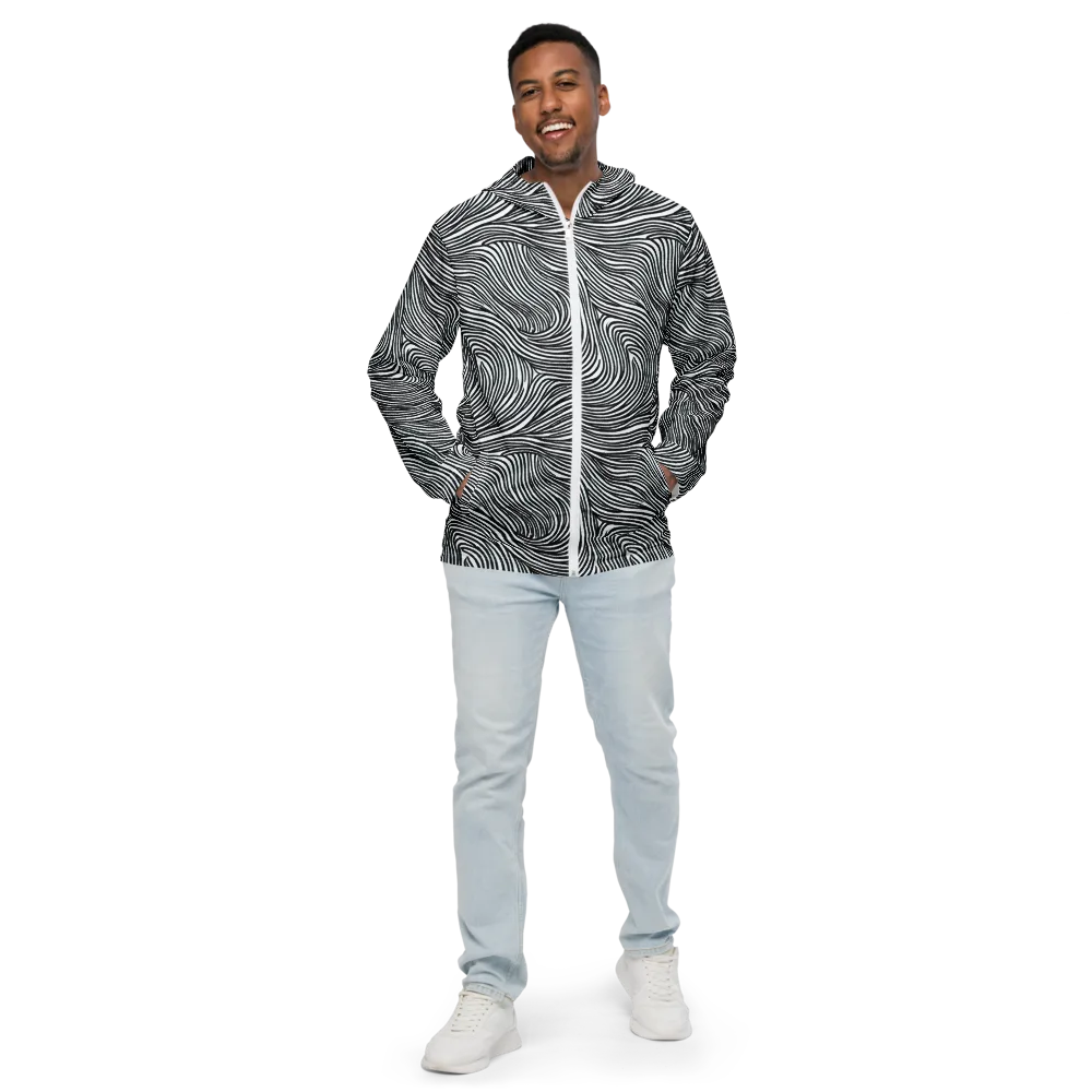 Ink Current on Men's Windbreaker — Front
