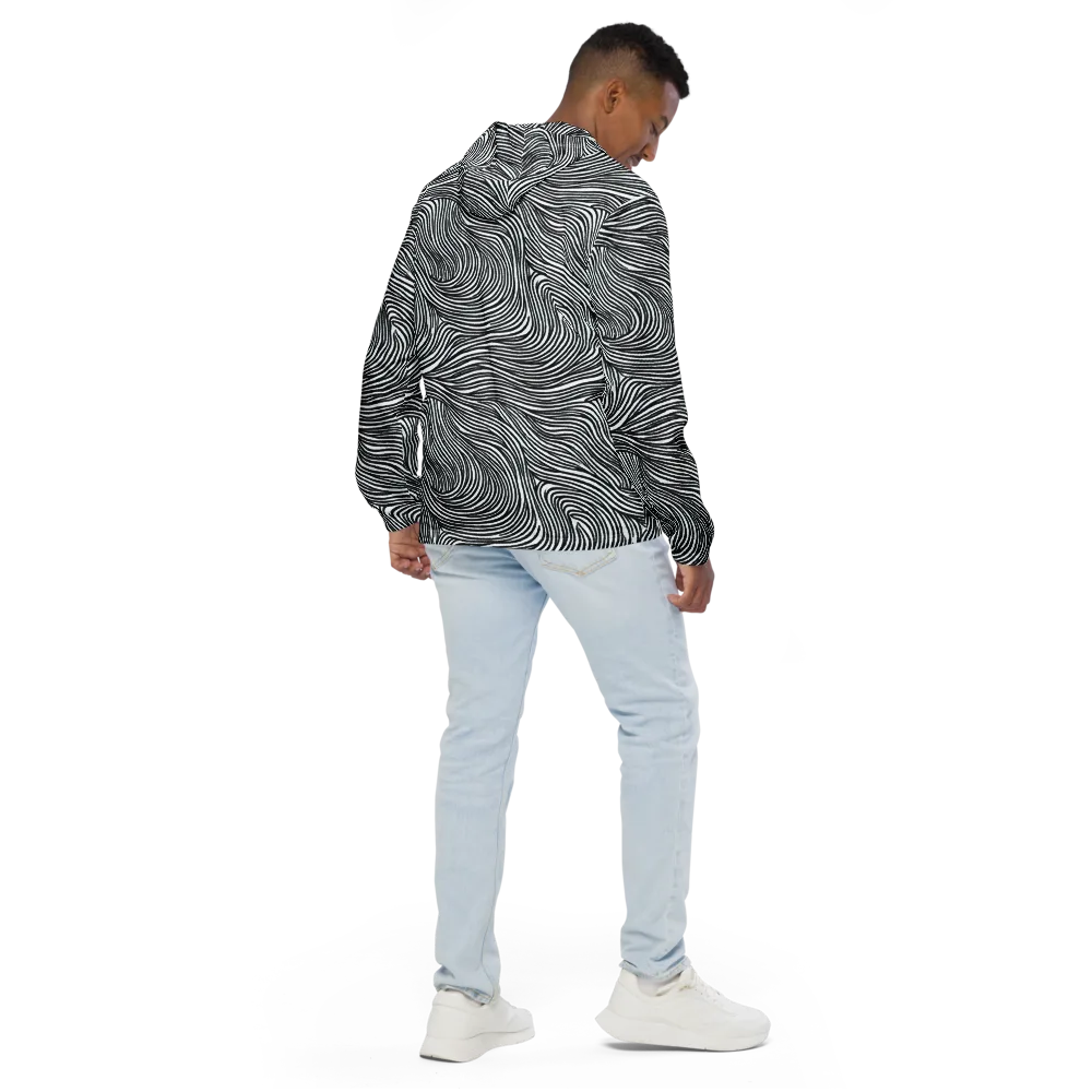 Ink Current on Men's Windbreaker — Back
