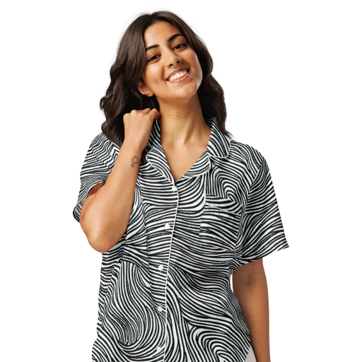 Ink Current on a Women's Short Sleeve Pajama Top