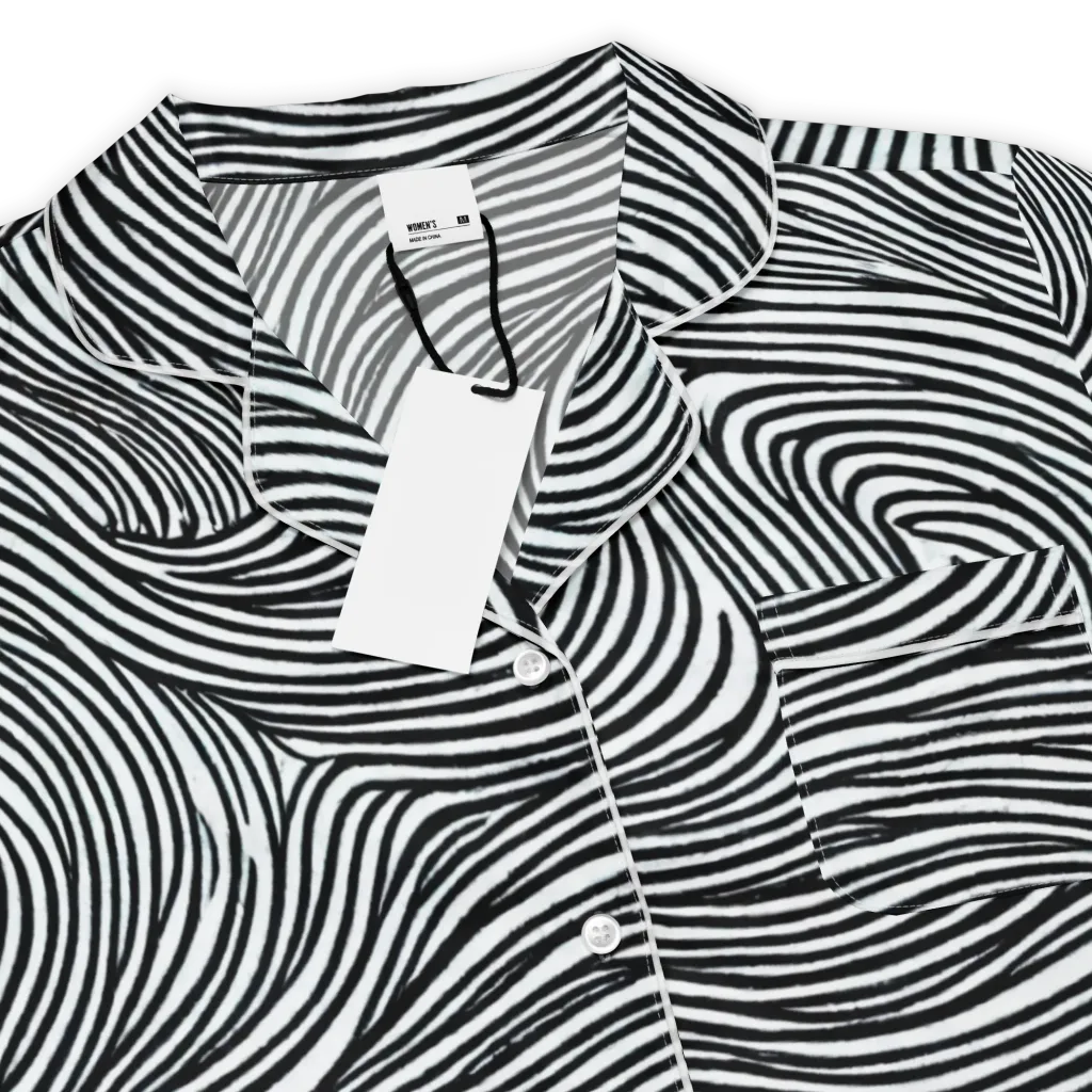 Ink Current on Women's Short Sleeve Pajama Top — Product details