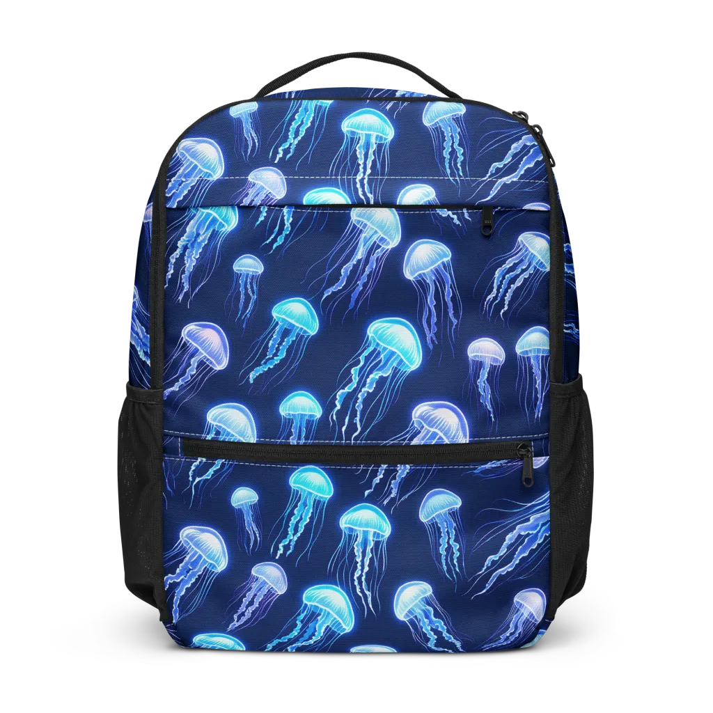Electric Jellyfish on Utility Backpack — Front
