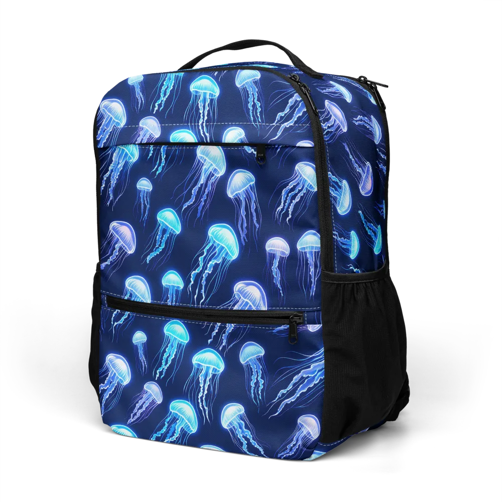 Electric Jellyfish on Utility Backpack — Left Front