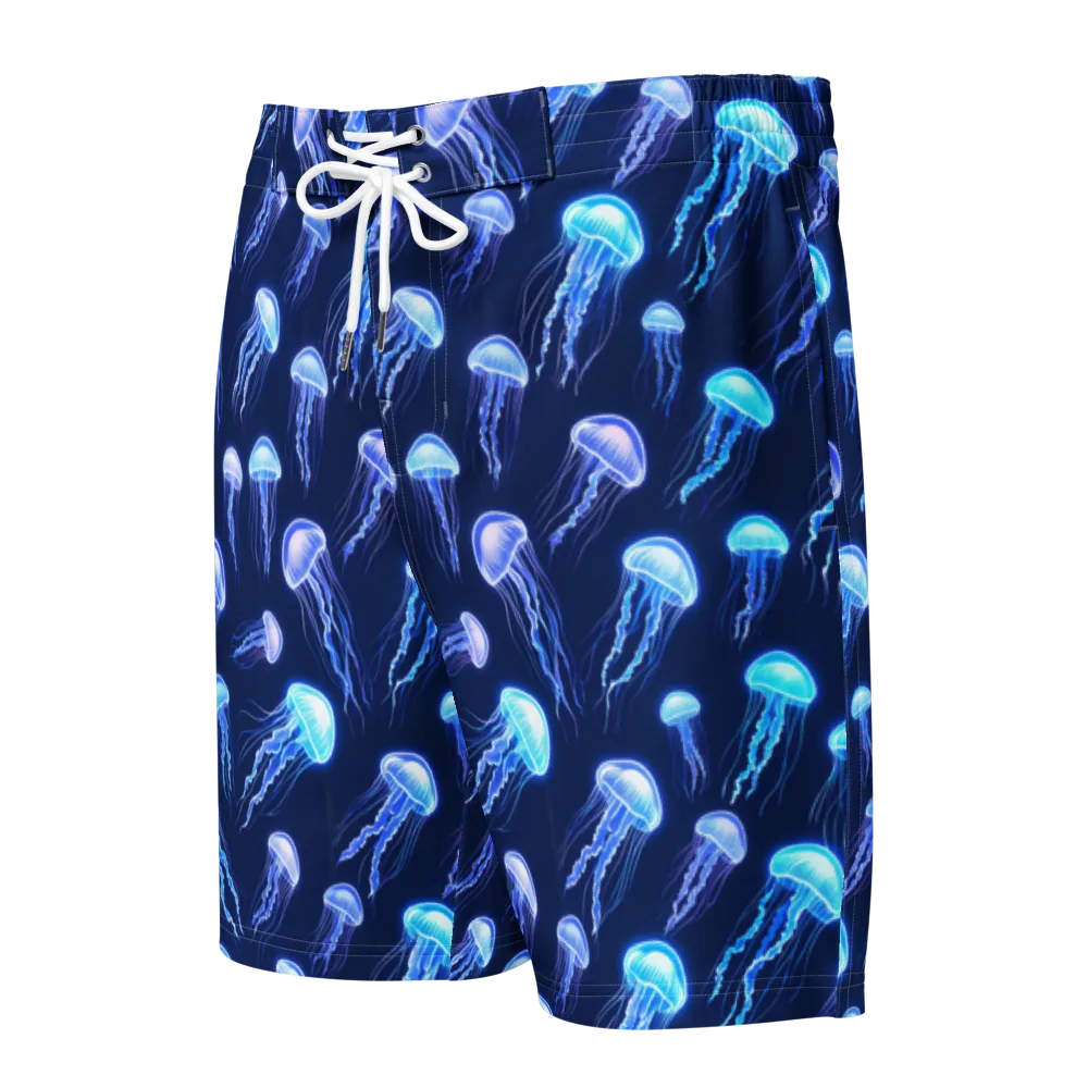 Electric Jellyfish on Men's Board Shorts — Front