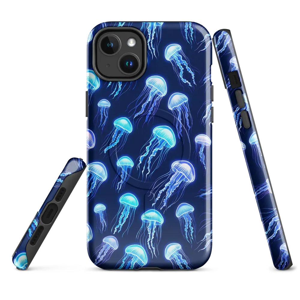 Electric Jellyfish on MagSafe Tough Case for iPhone® — Front