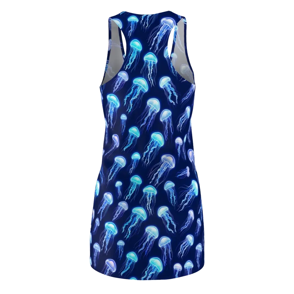 Electric Jellyfish on Racerback Dress — Back