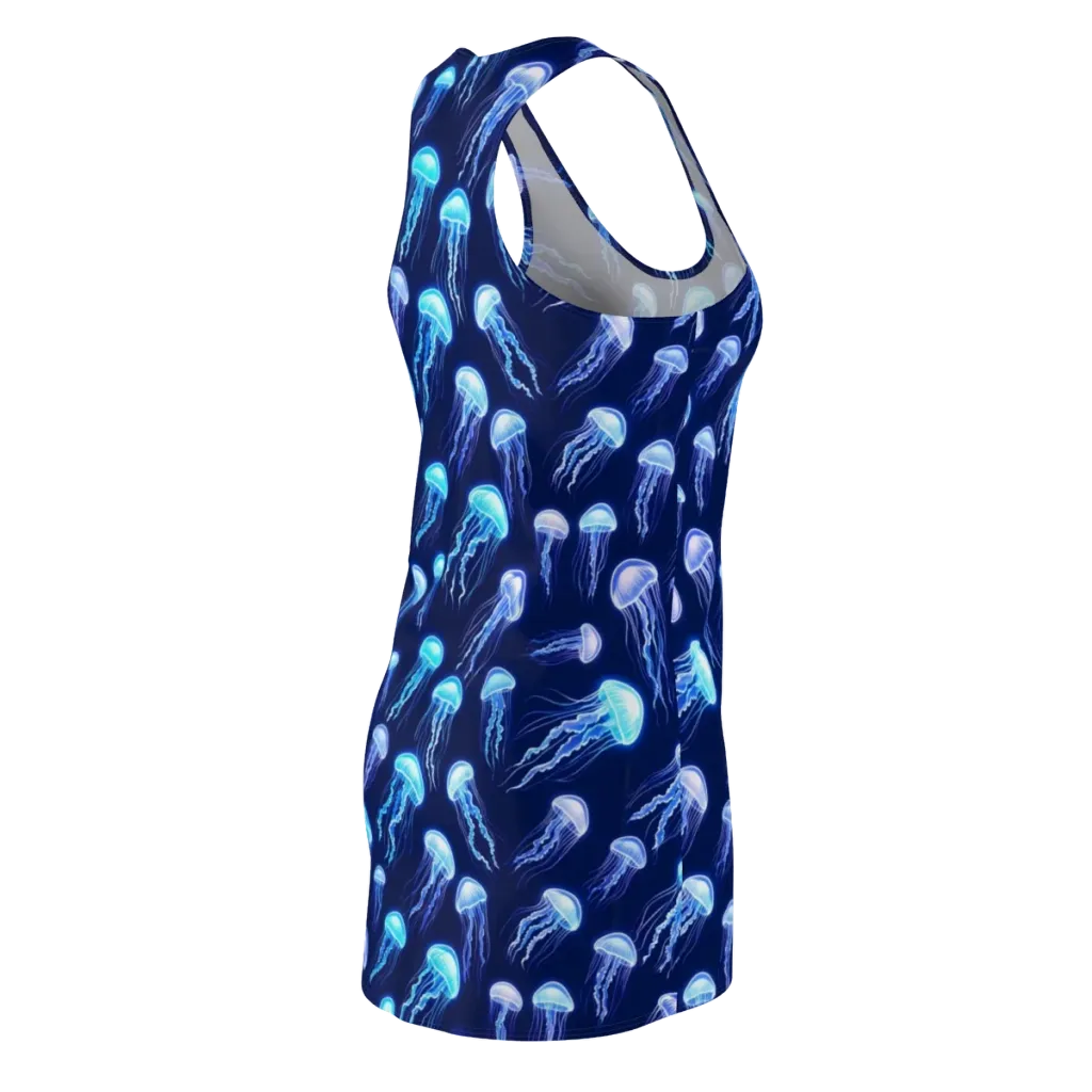 Electric Jellyfish on Racerback Dress — Back Side