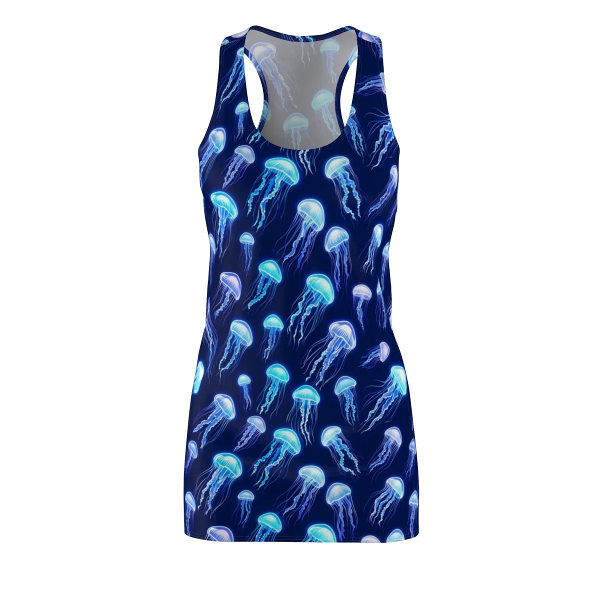 Electric Jellyfish on Racerback Dress — Front