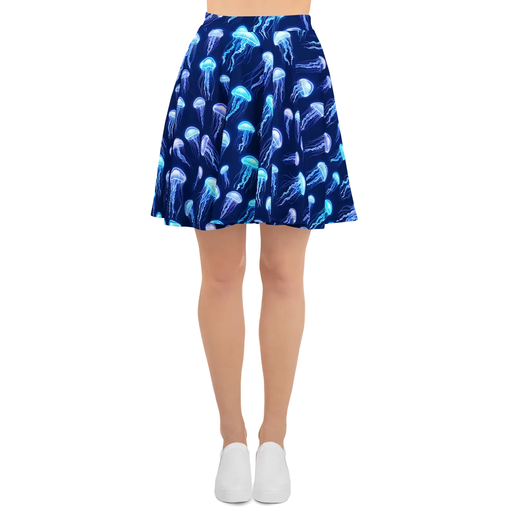 Electric Jellyfish on Skater Skirt — Front