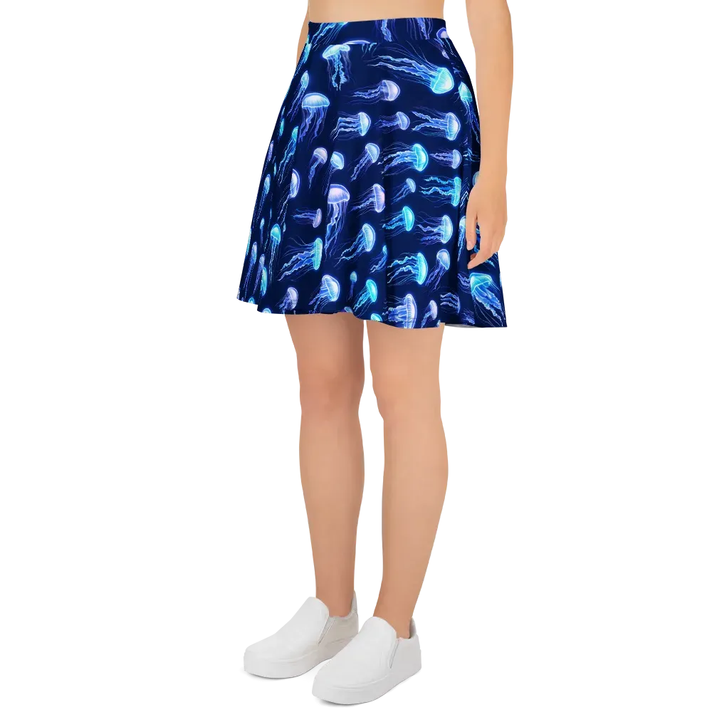 Electric Jellyfish on Skater Skirt — Left