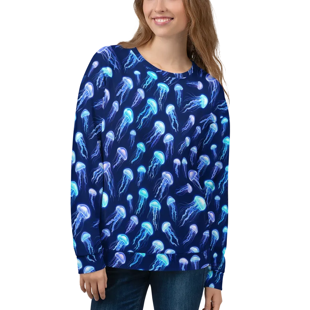 Electric Jellyfish on Sweatshirt — Front