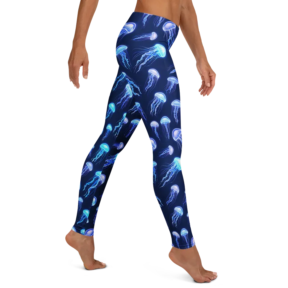Electric Jellyfish on Leggings — Right