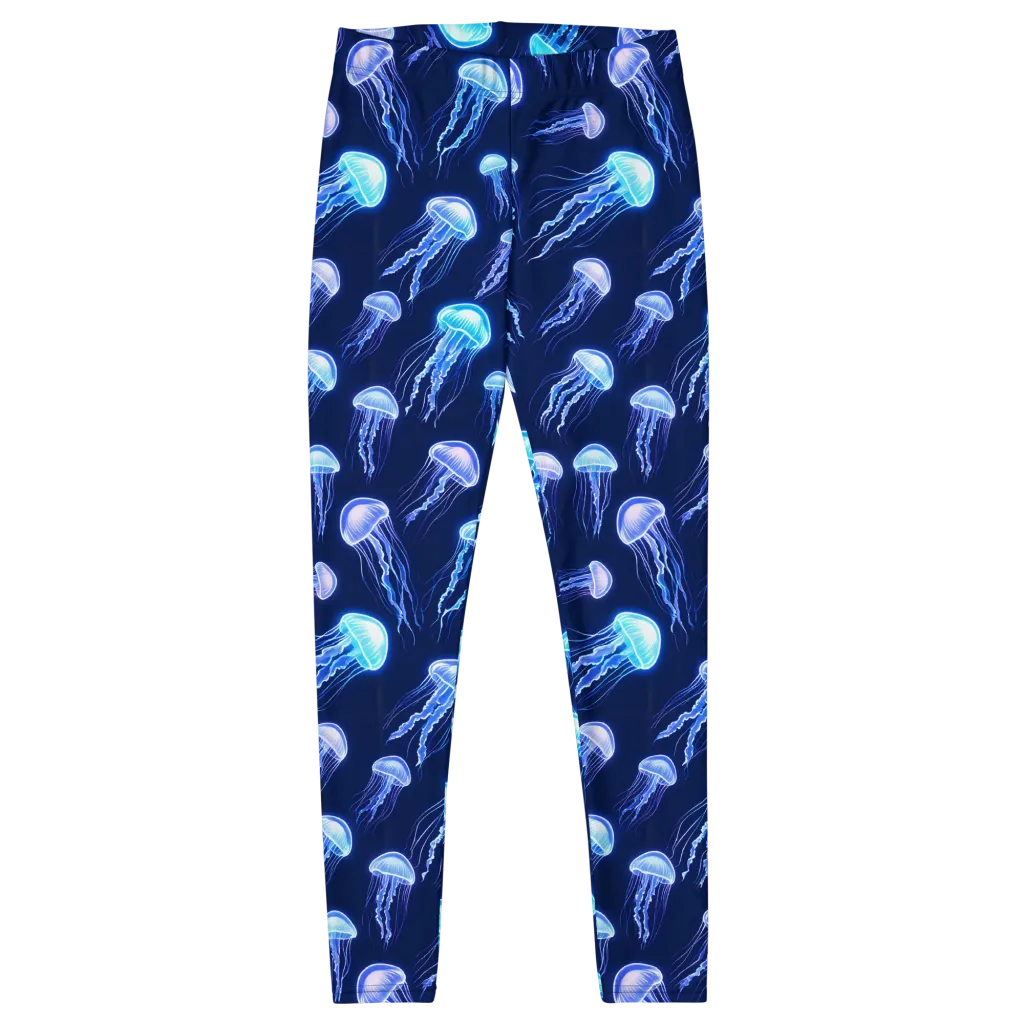 Electric Jellyfish on Leggings — Front