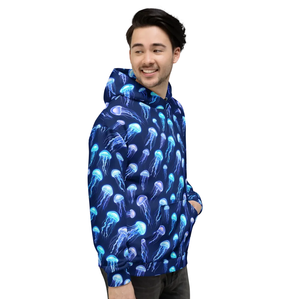 Electric Jellyfish on Hoodie — Right