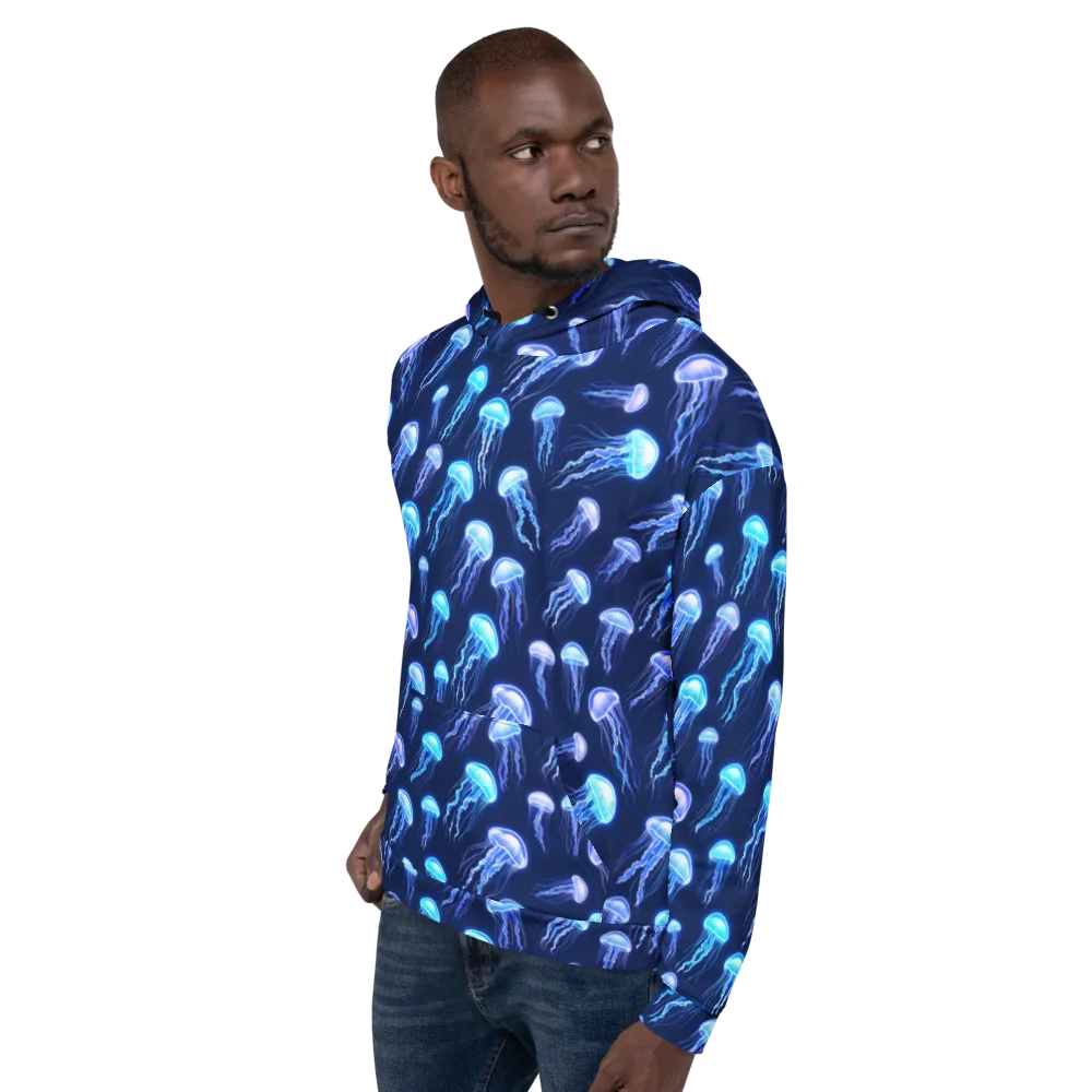 Electric Jellyfish on Hoodie — Left