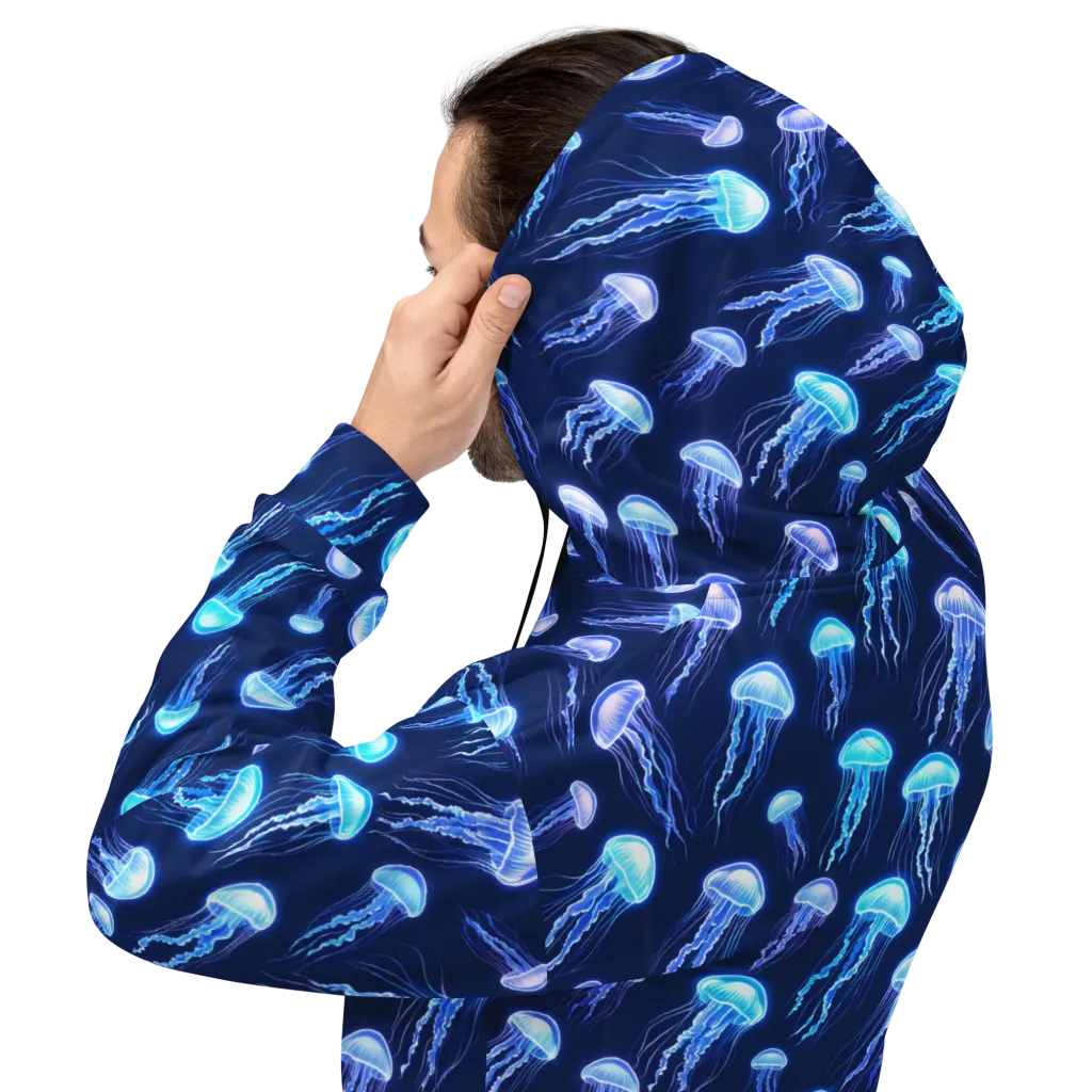 Electric Jellyfish on Hoodie — Back