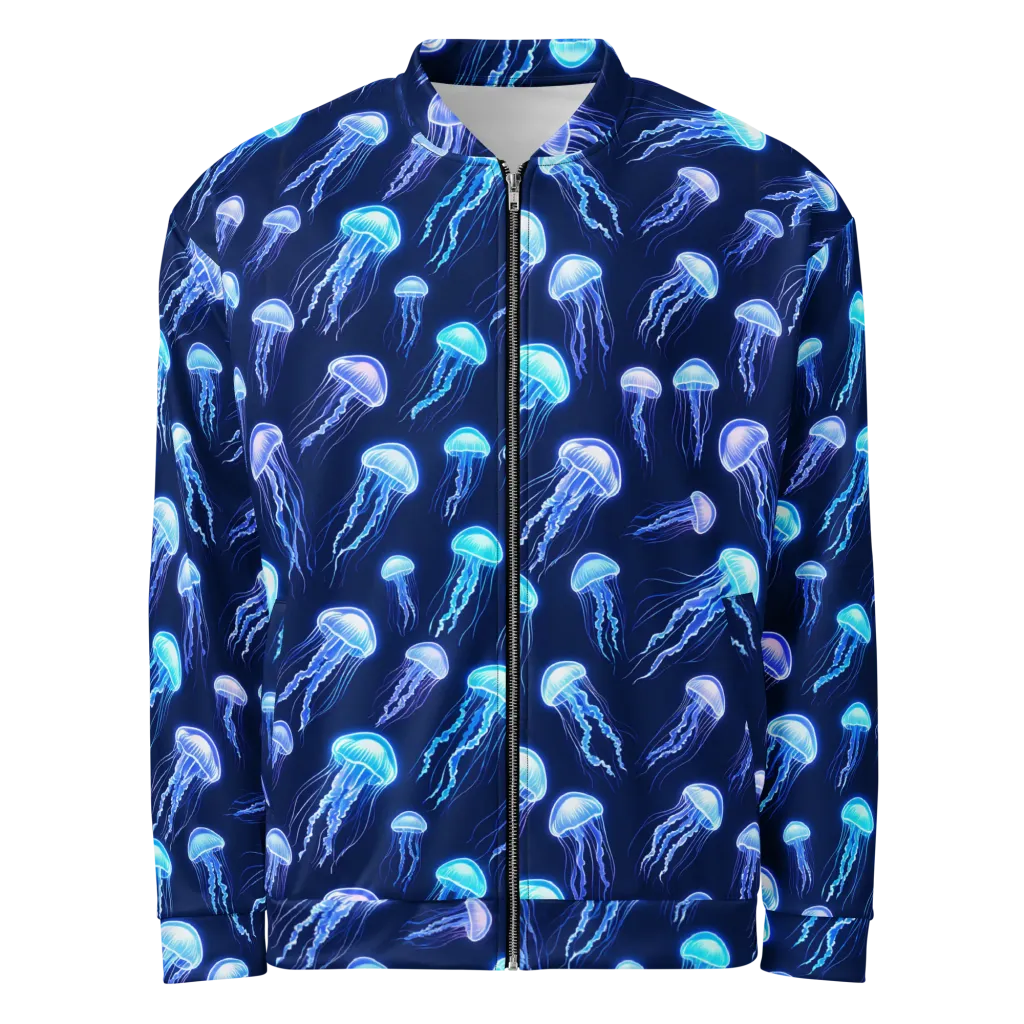 Electric Jellyfish on Bomber Jacket — Front