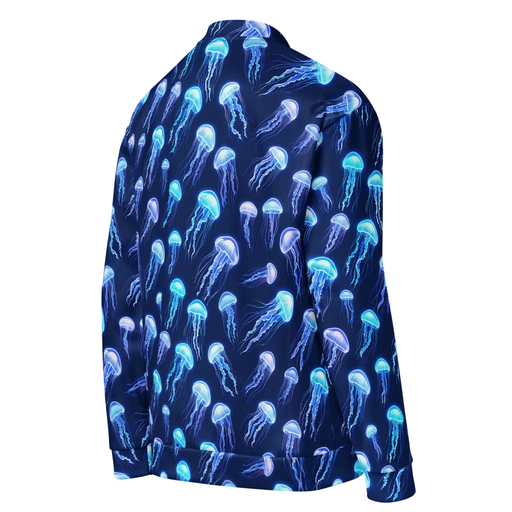 Electric Jellyfish on Bomber Jacket — Right Back