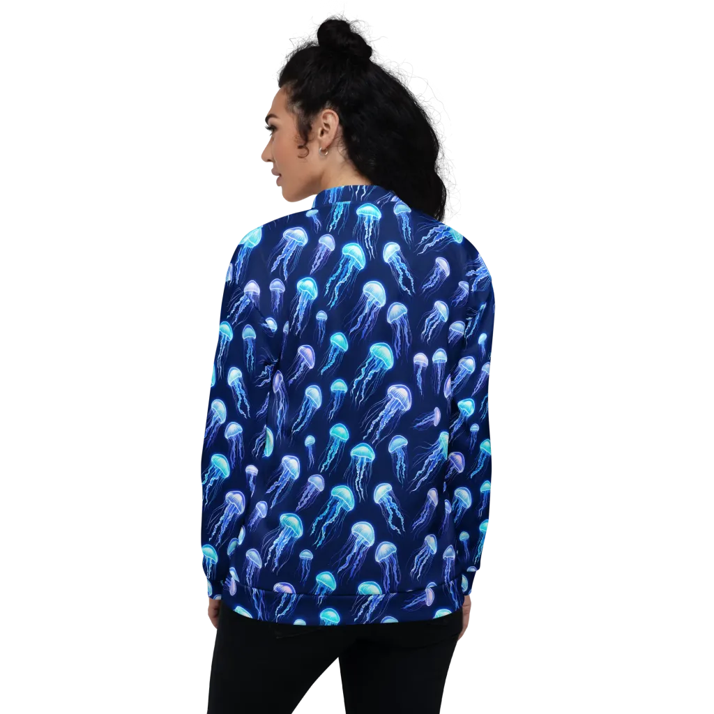 Electric Jellyfish on Bomber Jacket — Back