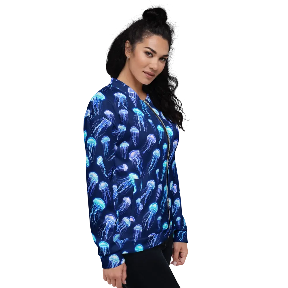 Electric Jellyfish on Bomber Jacket — Right