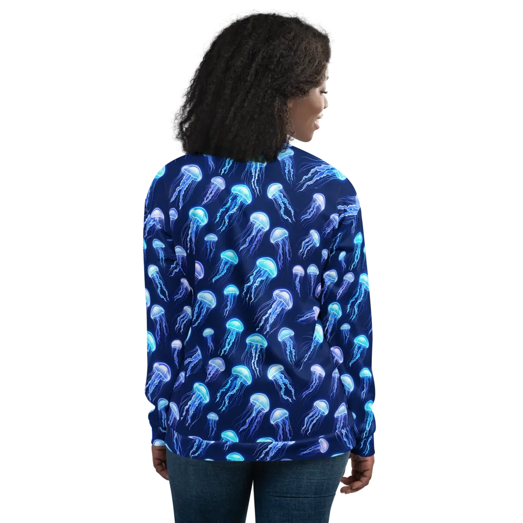 Electric Jellyfish on Bomber Jacket — Back