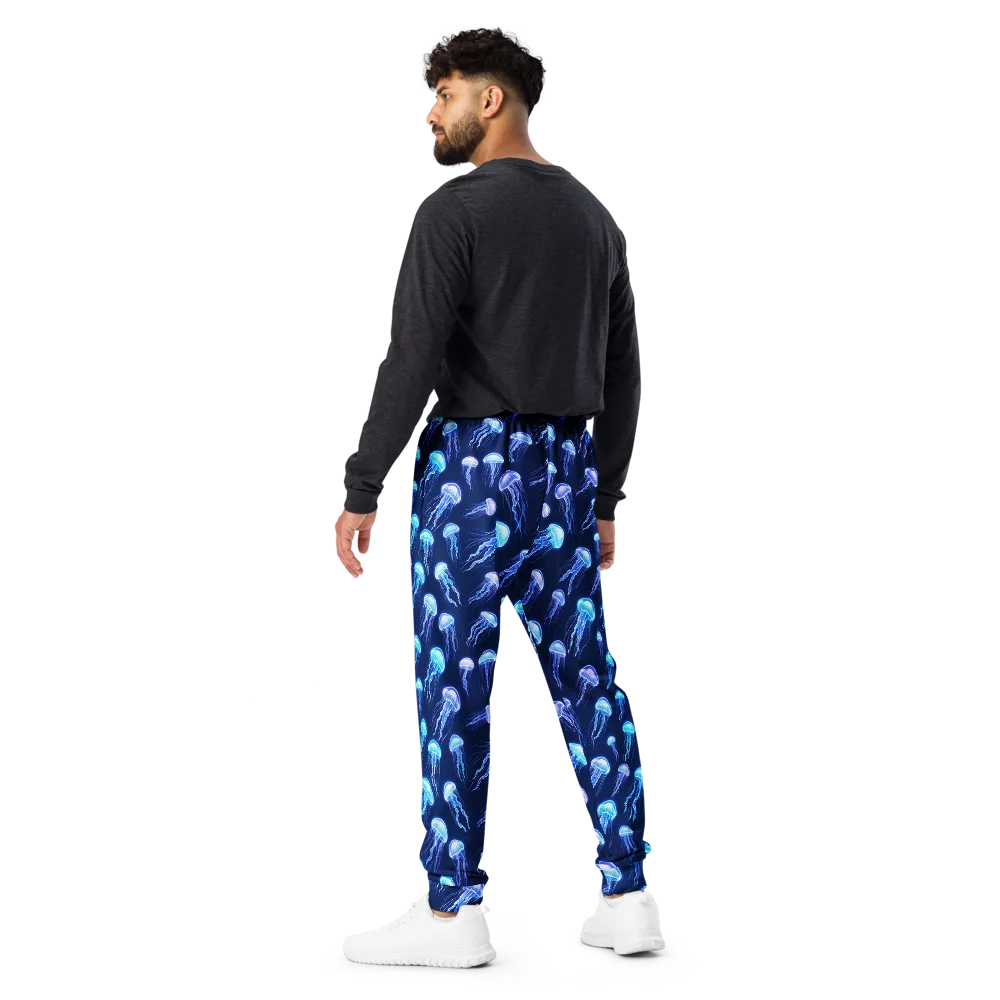 Electric Jellyfish on Men's Joggers — Back