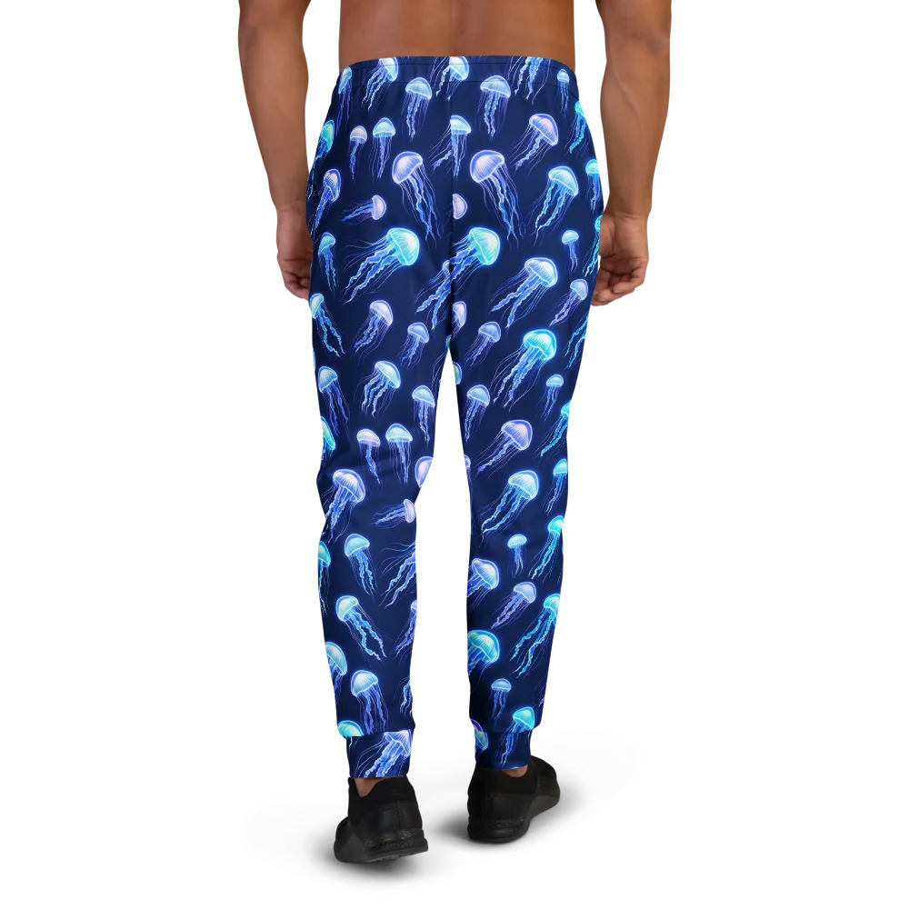 Electric Jellyfish on Men's Joggers — Back